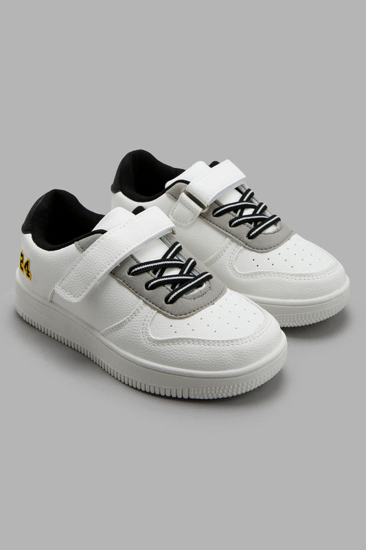 Redtag-White-Color-Block-Skate-Shoe-BSR-Shoes,-Category:Shoes,-Colour:White,-Deals:New-In,-Filter:Boys-Footwear-(5-to-14-Yrs),-New-In-BSR-FOO,-Non-Sale,-Section:Boys-(0-to-14Yrs),-W22B-Senior-Boys-5 to 14 Years