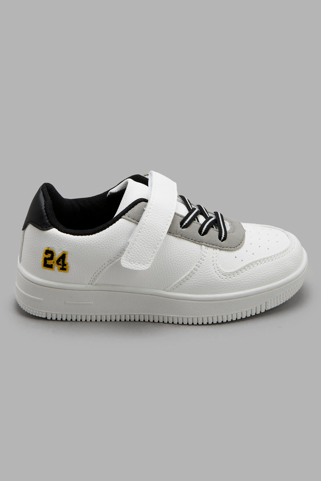 Redtag-White-Color-Block-Skate-Shoe-BSR-Shoes,-Category:Shoes,-Colour:White,-Deals:New-In,-Filter:Boys-Footwear-(5-to-14-Yrs),-New-In-BSR-FOO,-Non-Sale,-Section:Boys-(0-to-14Yrs),-W22B-Senior-Boys-5 to 14 Years