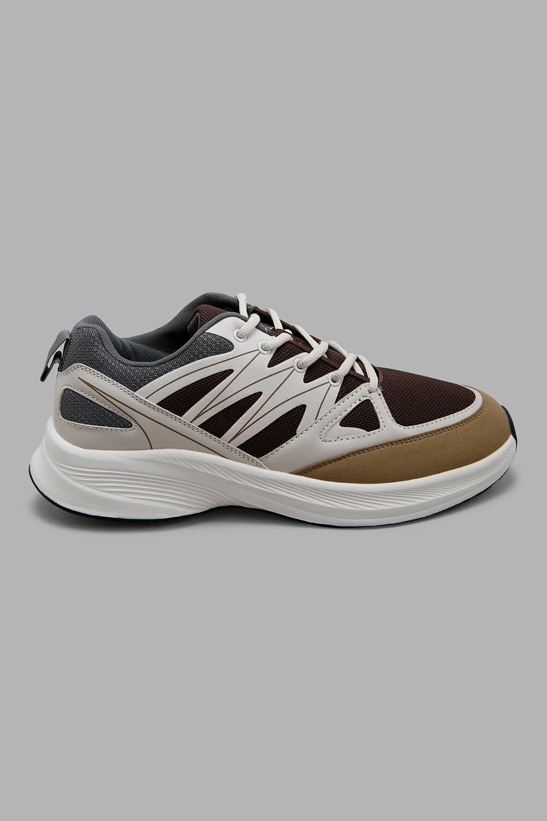 Redtag-Beige-Color-Block-Sneaker-Category:Trainers,-Colour:Beige,-Deals:New-In,-Filter:Men's-Footwear,-Men-Trainers,-New-In-Men-FOO,-Non-Sale,-Section:Men,-W22B-Men's-