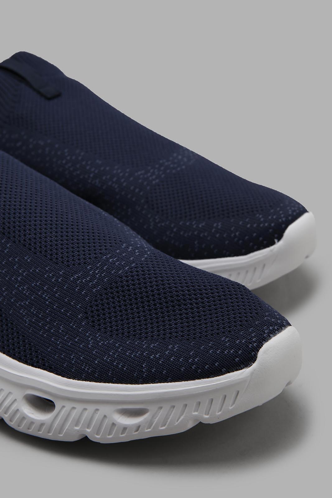Redtag-Navy-Knit-Slip-On-Category:Trainers,-Colour:Navy,-Deals:New-In,-Filter:Men's-Footwear,-Men-Trainers,-New-In-Men-FOO,-Non-Sale,-Section:Men,-W22A-Men's-