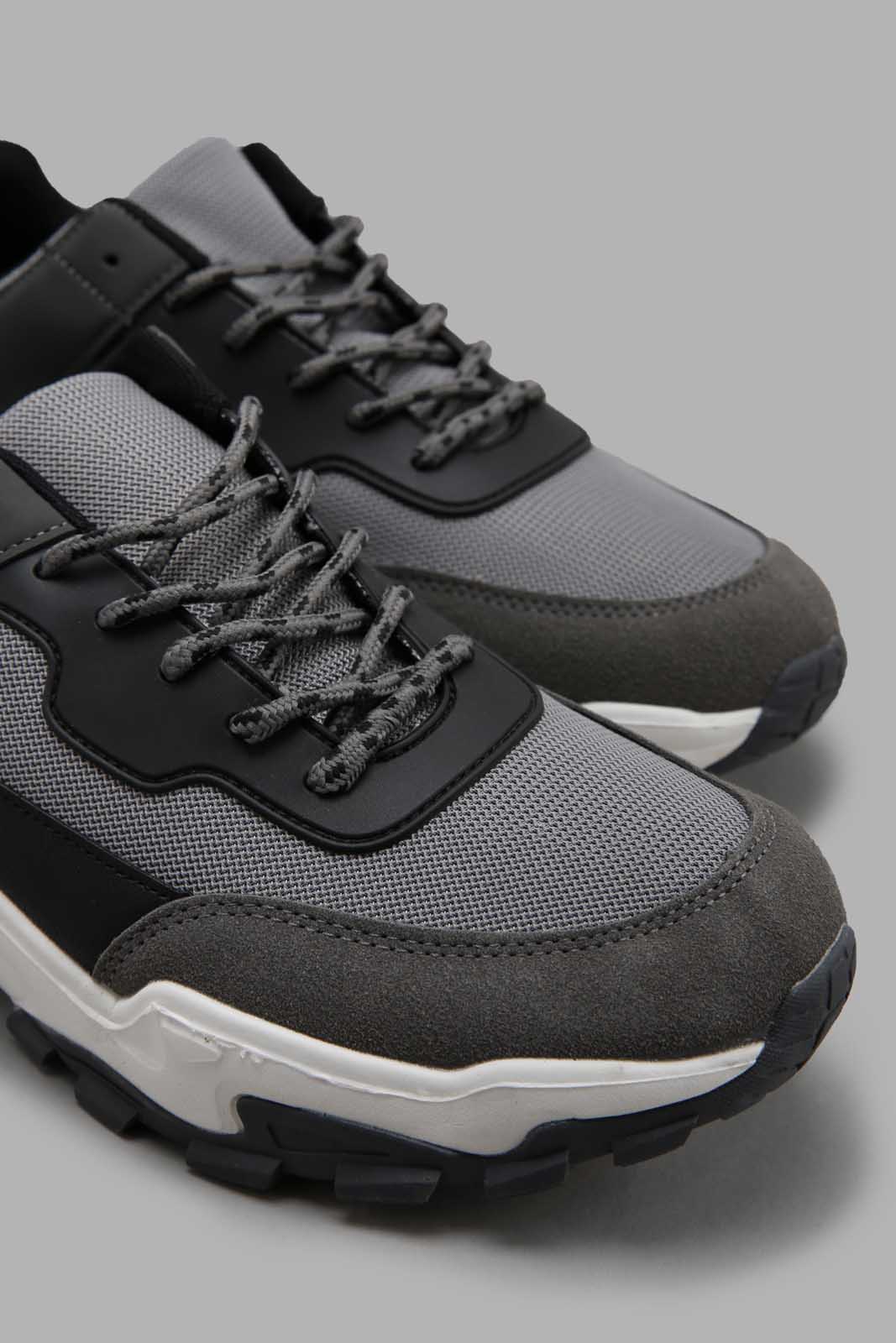 Redtag-Grey-Colour-Block-Trekker-Category:Trainers,-Colour:Grey,-Deals:New-In,-Filter:Men's-Footwear,-Men-Trainers,-New-In-Men-FOO,-Non-Sale,-Section:Men,-W22B-Men's-