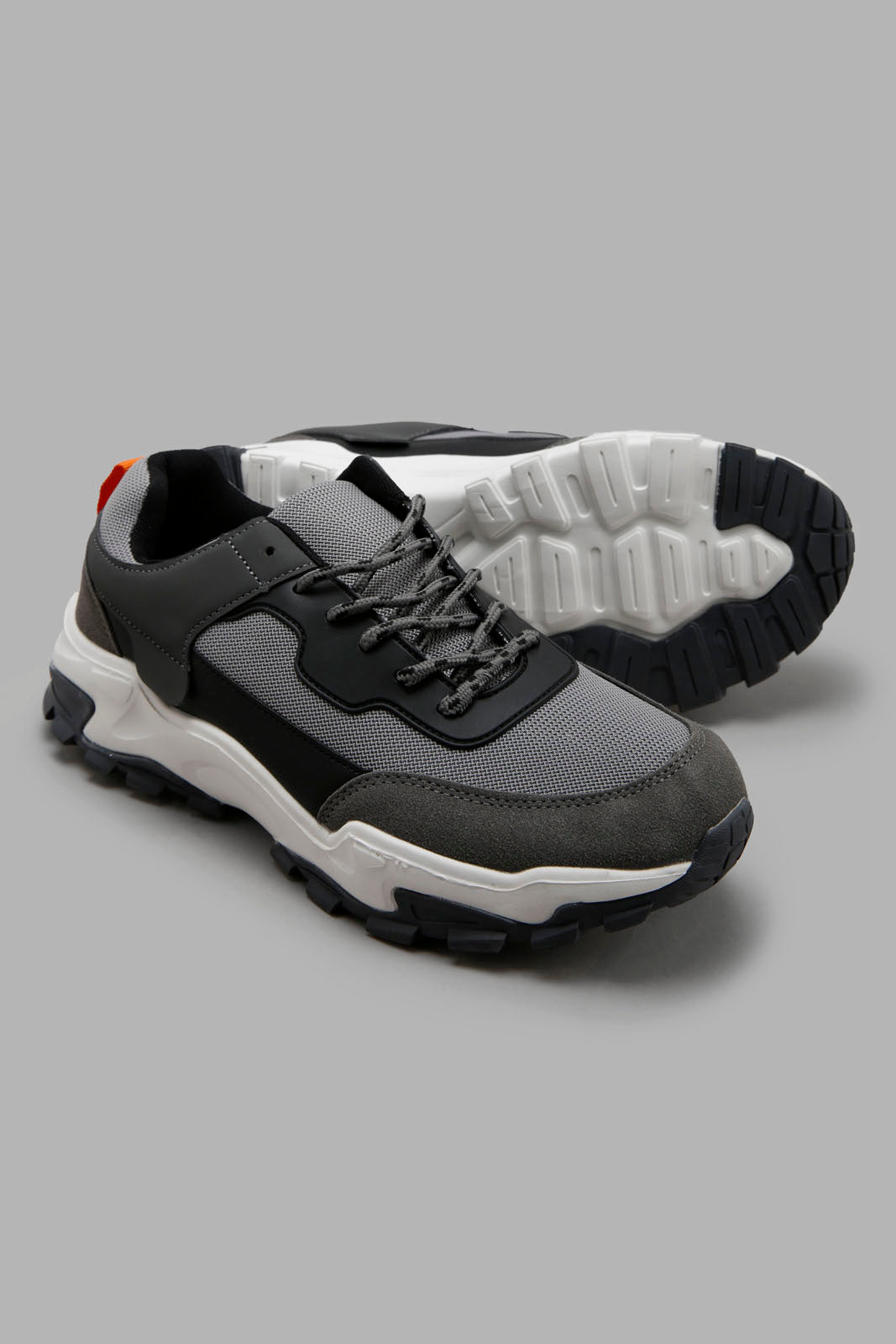 Redtag-Grey-Colour-Block-Trekker-Category:Trainers,-Colour:Grey,-Deals:New-In,-Filter:Men's-Footwear,-Men-Trainers,-New-In-Men-FOO,-Non-Sale,-Section:Men,-W22B-Men's-
