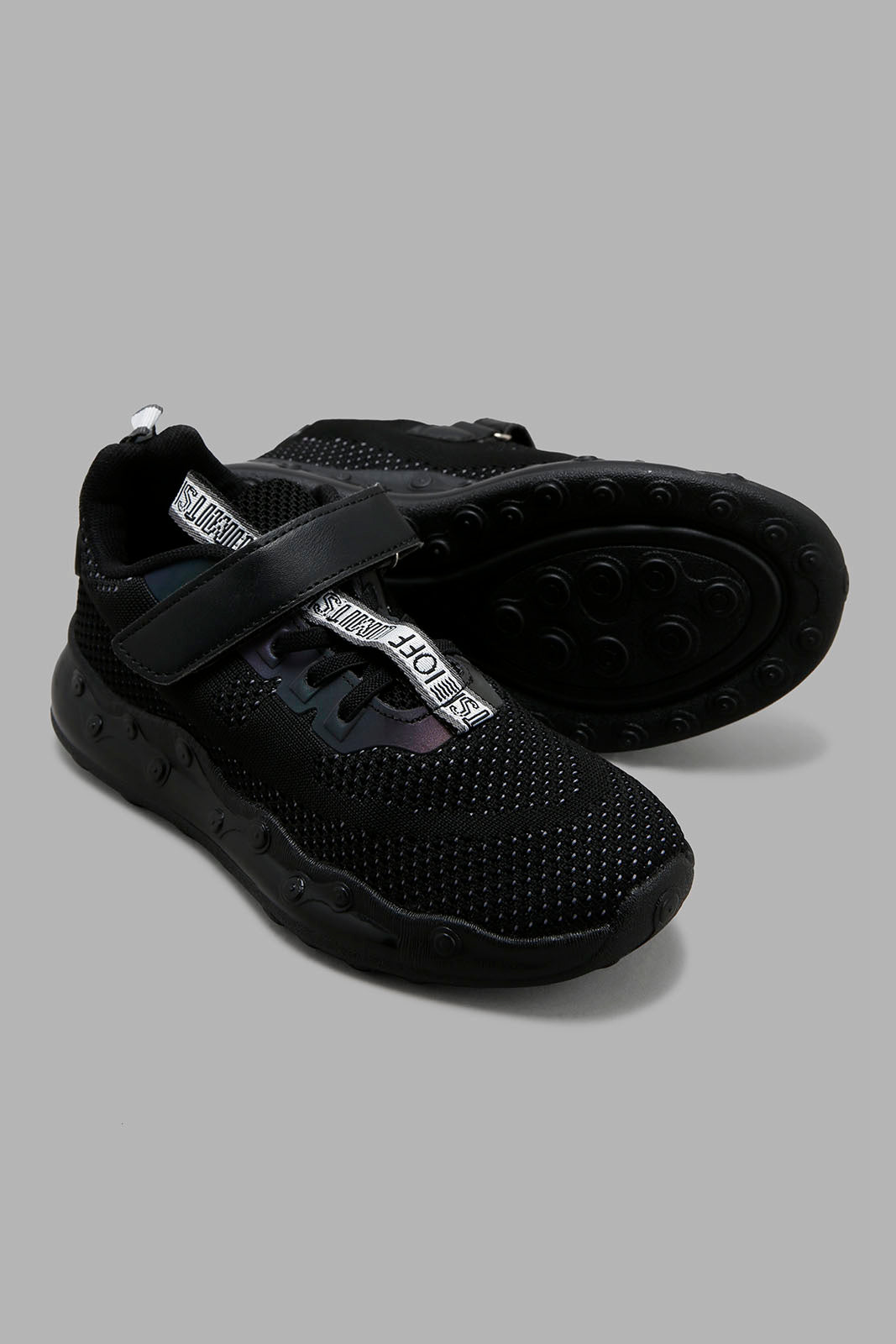 Redtag-Black-Knit-Translucent-Sneaker-BSR-Trainers,-Category:Trainers,-Colour:Black,-Deals:New-In,-Filter:Boys-Footwear-(5-to-14-Yrs),-New-In-BSR-FOO,-Non-Sale,-Section:Boys-(0-to-14Yrs),-W22B-Senior-Boys-5 to 14 Years