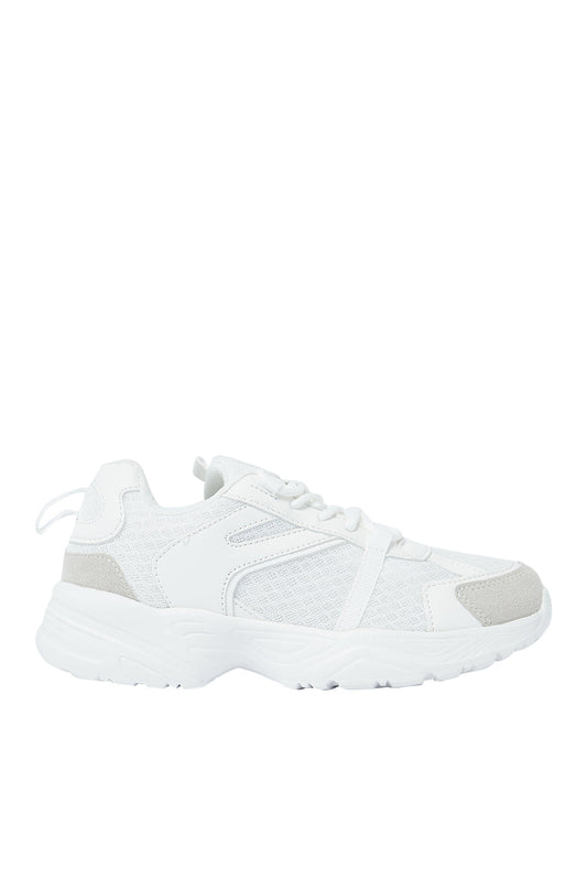 Redtag-White-Lace-Up-Sneaker-Category:Trainers,-Colour:White,-Deals:New-In,-Dept:Girls,-Filter:Girls-Footwear-(5-to-14-Yrs),-GSR-Trainers,-New-In-GSR-FOO,-Non-Sale,-S23A,-Section:Girls-(0-to-14Yrs)-Senior-Girls-5 to 14 Years
