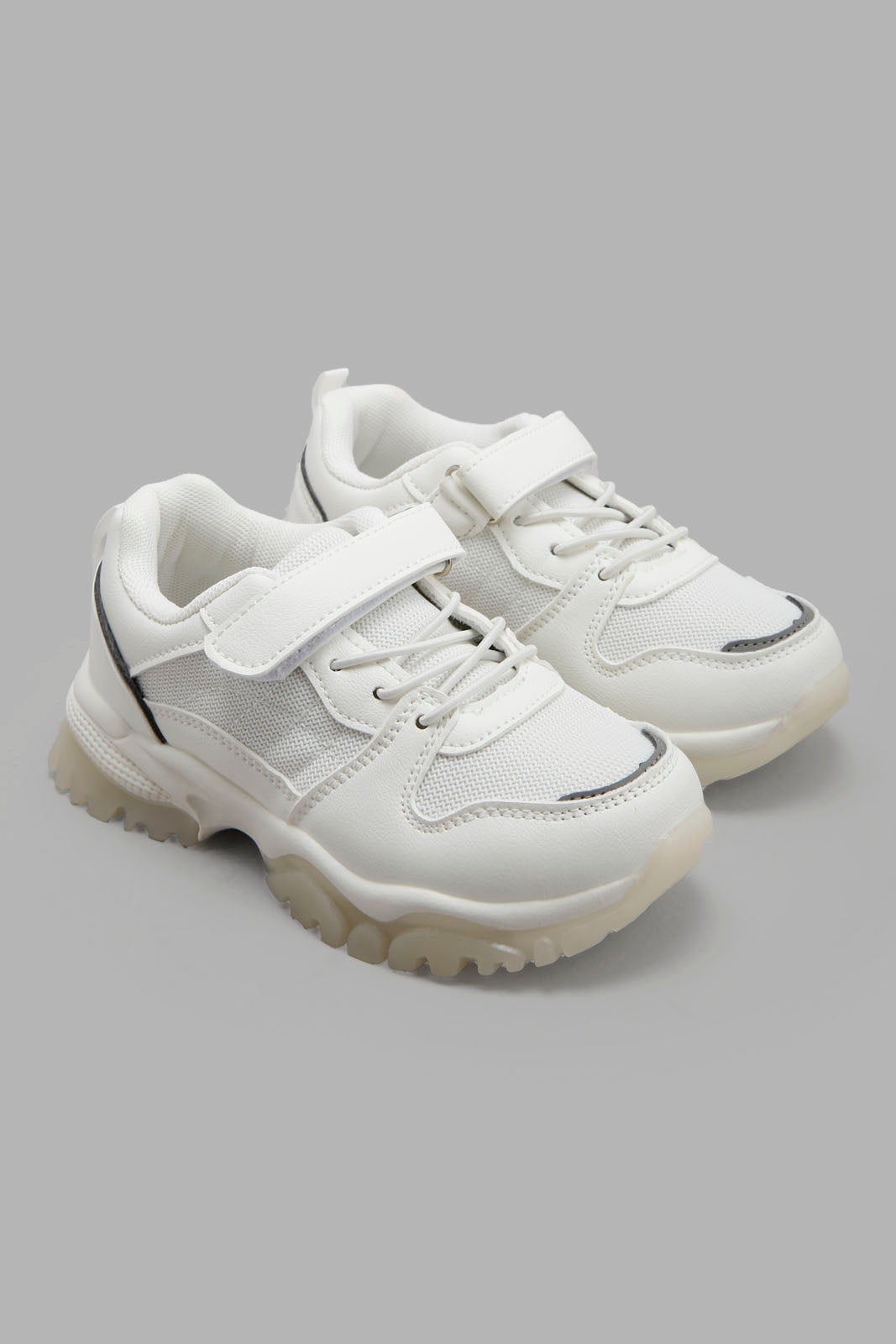 Redtag-White-Colour-Block-Sneaker-BSR-Trainers,-Category:Trainers,-Colour:White,-Deals:New-In,-Filter:Boys-Footwear-(5-to-14-Yrs),-New-In-BSR-FOO,-Non-Sale,-Section:Boys-(0-to-14Yrs),-W22B-Senior-Boys-5 to 14 Years