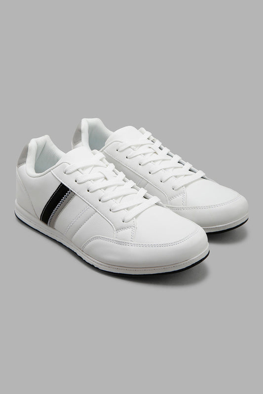 Redtag-White-Fabric-Block-Sneaker-Category:Shoes,-Colour:White,-Deals:New-In,-Filter:Men's-Footwear,-Men-Shoes,-NDAY,-New-In-Men-FOO,-Non-Sale,-Section:Men,-W22B-Men's-