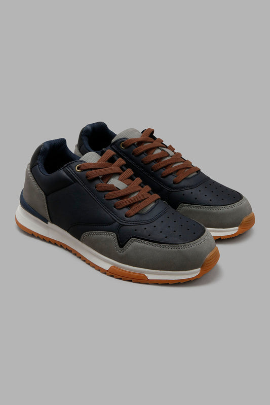 Redtag-Navy-Padded-Sneaker-Category:Shoes,-Colour:Navy,-Deals:New-In,-Filter:Men's-Footwear,-Men-Shoes,-New-In-Men-FOO,-Non-Sale,-Section:Men,-W22B-Men's-