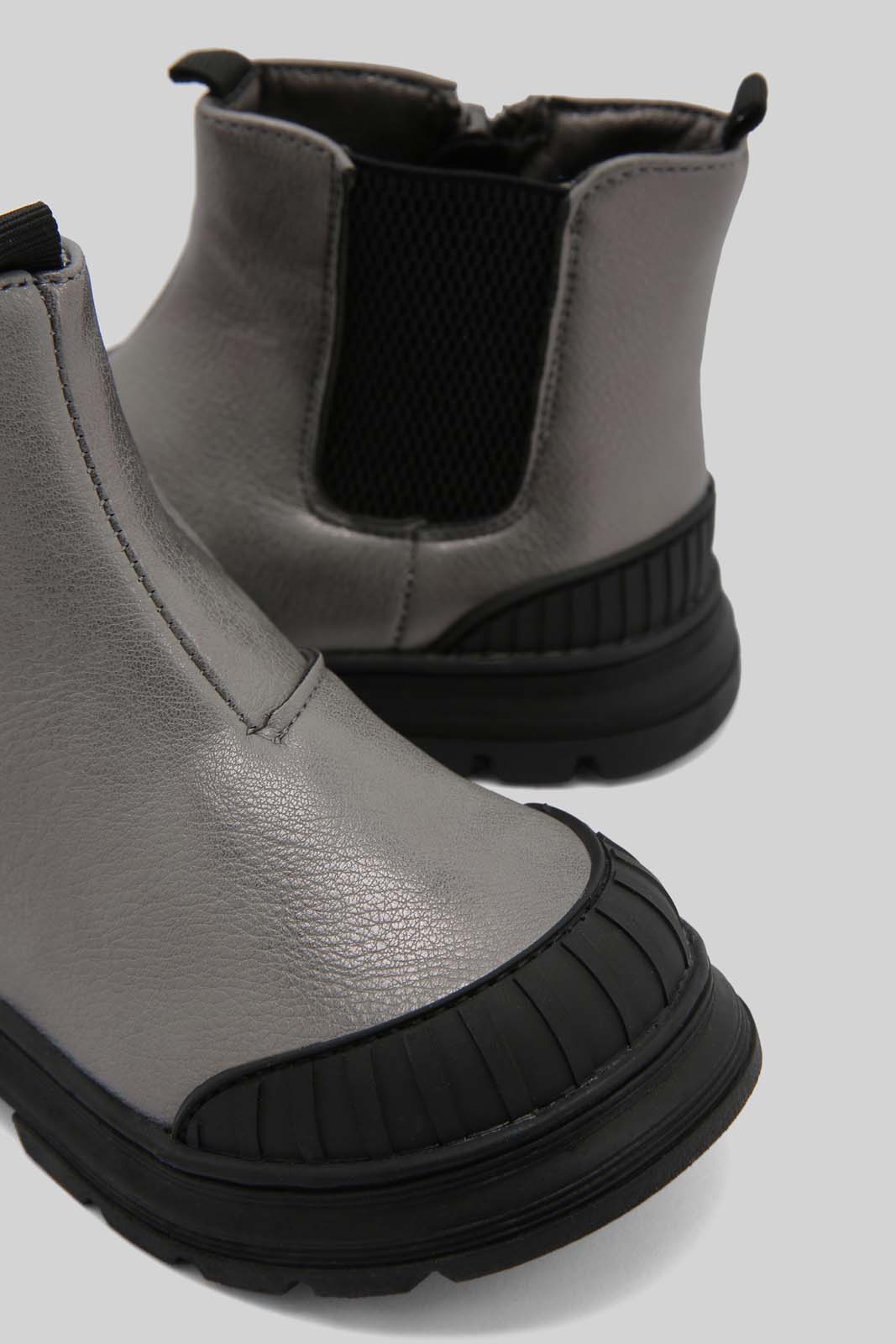 Redtag-Silver-Ankle-Boot-Category:Boots,-Colour:Silver,-Deals:New-In,-Dept:Girls,-Filter:Girls-Footwear-(1-to-3-Yrs),-ING-Boots,-New-In-ING-FOO,-Non-Sale,-Section:Girls-(0-to-14Yrs),-W22B-Infant-Girls-1 to 3 Years