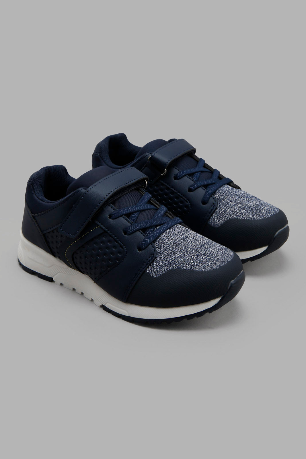 Redtag-Navy-Colour-Block-Sneaker-BSR-Trainers,-Category:Trainers,-Colour:Navy,-Deals:New-In,-Filter:Boys-Footwear-(5-to-14-Yrs),-New-In-BSR-FOO,-Non-Sale,-Section:Boys-(0-to-14Yrs),-W22A-Senior-Boys-5 to 14 Years