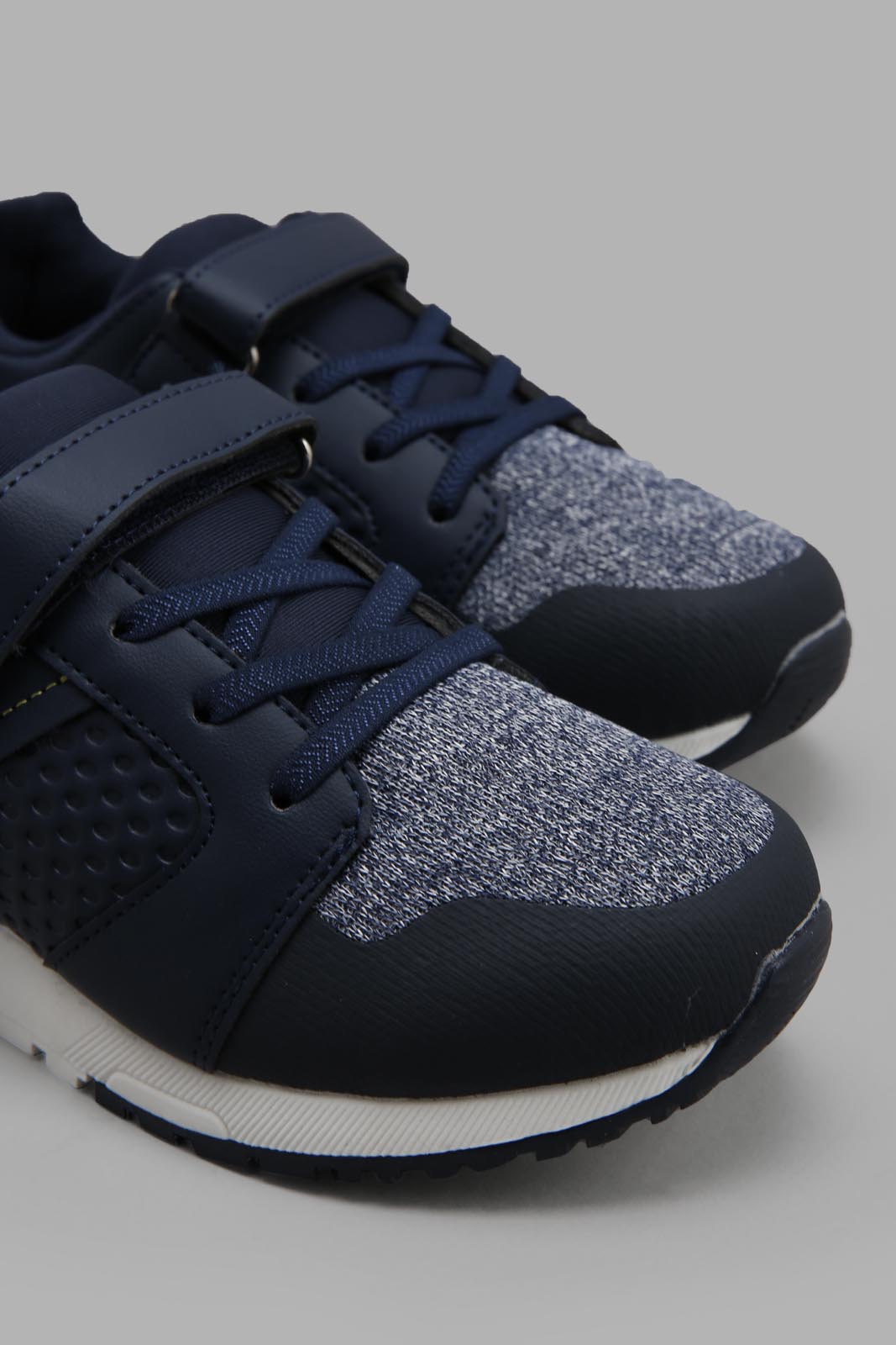 Redtag-Navy-Colour-Block-Sneaker-BSR-Trainers,-Category:Trainers,-Colour:Navy,-Deals:New-In,-Filter:Boys-Footwear-(5-to-14-Yrs),-New-In-BSR-FOO,-Non-Sale,-Section:Boys-(0-to-14Yrs),-W22A-Senior-Boys-5 to 14 Years
