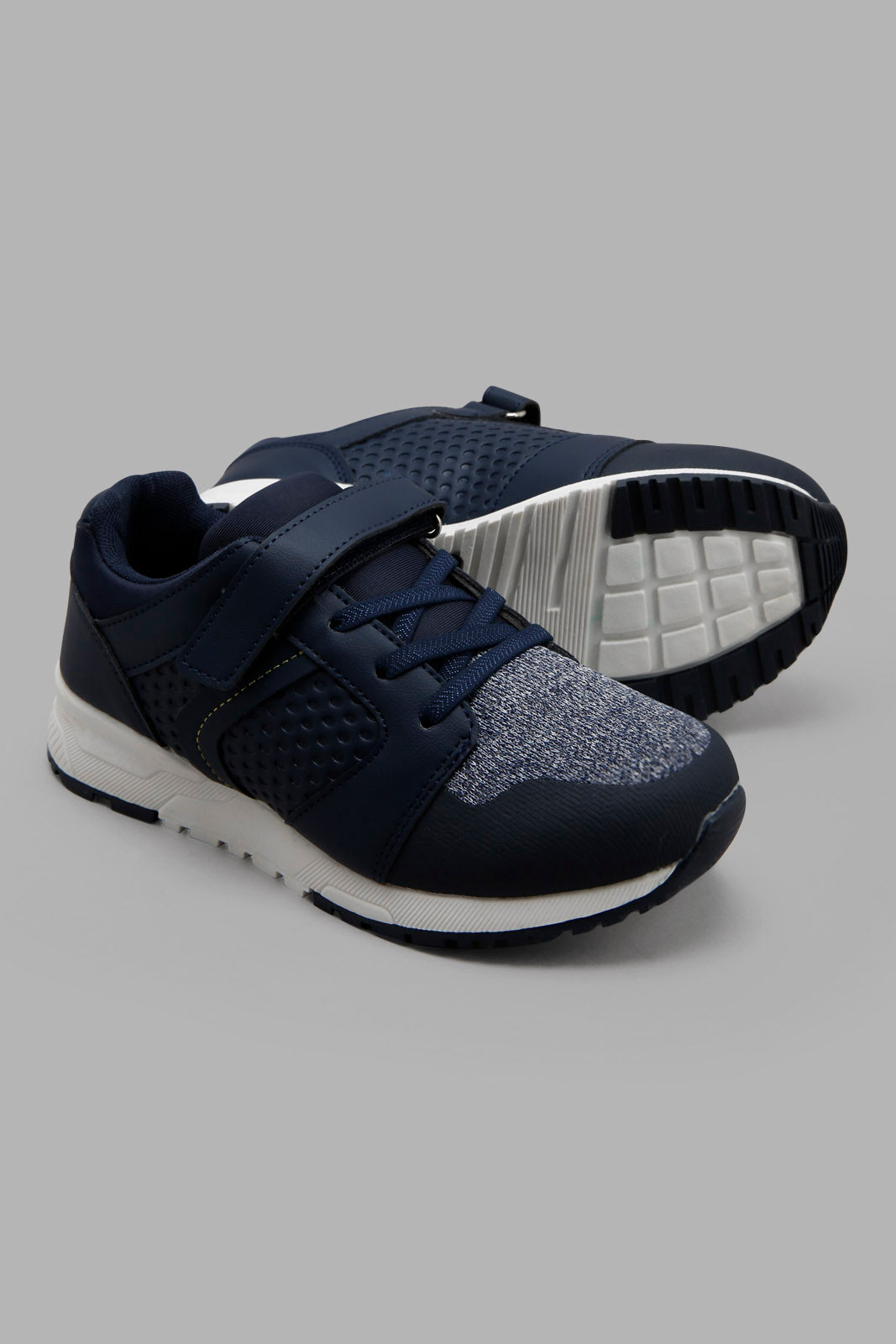 Redtag-Navy-Colour-Block-Sneaker-BSR-Trainers,-Category:Trainers,-Colour:Navy,-Deals:New-In,-Filter:Boys-Footwear-(5-to-14-Yrs),-New-In-BSR-FOO,-Non-Sale,-Section:Boys-(0-to-14Yrs),-W22A-Senior-Boys-5 to 14 Years