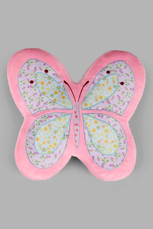 Redtag-Pink-Butterfly-Kids-Cushion-Category:Cushions,-Colour:Pink,-Deals:New-In,-Filter:Home-Bedroom,-HMW-BED-Cushions,-New-In-HMW-BED,-Non-Sale,-Section:Homewares,-W22A-Home-Bedroom-