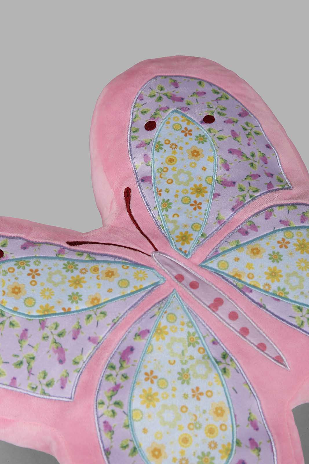 Redtag-Pink-Butterfly-Kids-Cushion-Category:Cushions,-Colour:Pink,-Deals:New-In,-Filter:Home-Bedroom,-HMW-BED-Cushions,-New-In-HMW-BED,-Non-Sale,-Section:Homewares,-W22A-Home-Bedroom-