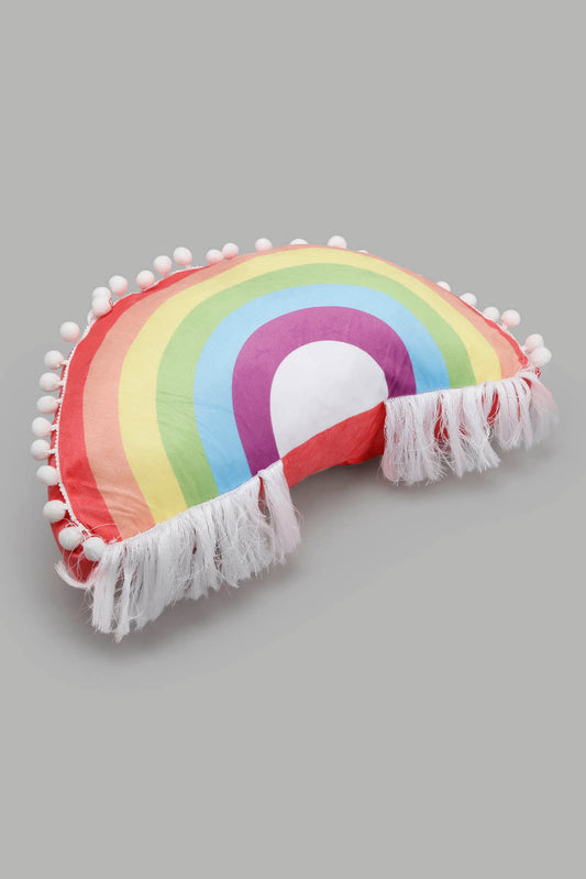 Redtag-Multicolour-Rainbow-Kids-Cushion-Category:Cushions,-Colour:Multicolour,-Deals:New-In,-Filter:Home-Bedroom,-HMW-BED-Cushions,-New-In-HMW-BED,-Non-Sale,-Section:Homewares,-W22A-Home-Bedroom-