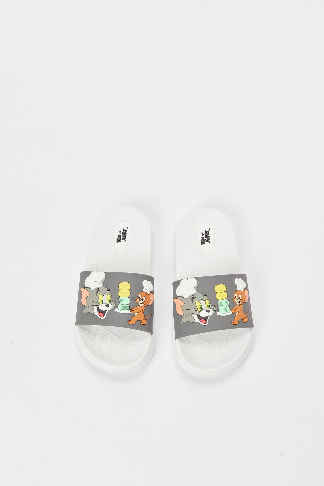 Redtag-White-Tom-&-Jerry-Character-Slide-BOY-Flip-Flops,-Category:Flip-Flops,-CHR,-Colour:White,-Deals:2-FOR-69,-Deals:New-In,-Dept:Boys,-Filter:Boys-Footwear-(3-to-5-Yrs),-New-In-BOY-FOO,-Non-Sale,-Section:Boys-(0-to-14Yrs),-W22B-Boys-3 to 5 Years