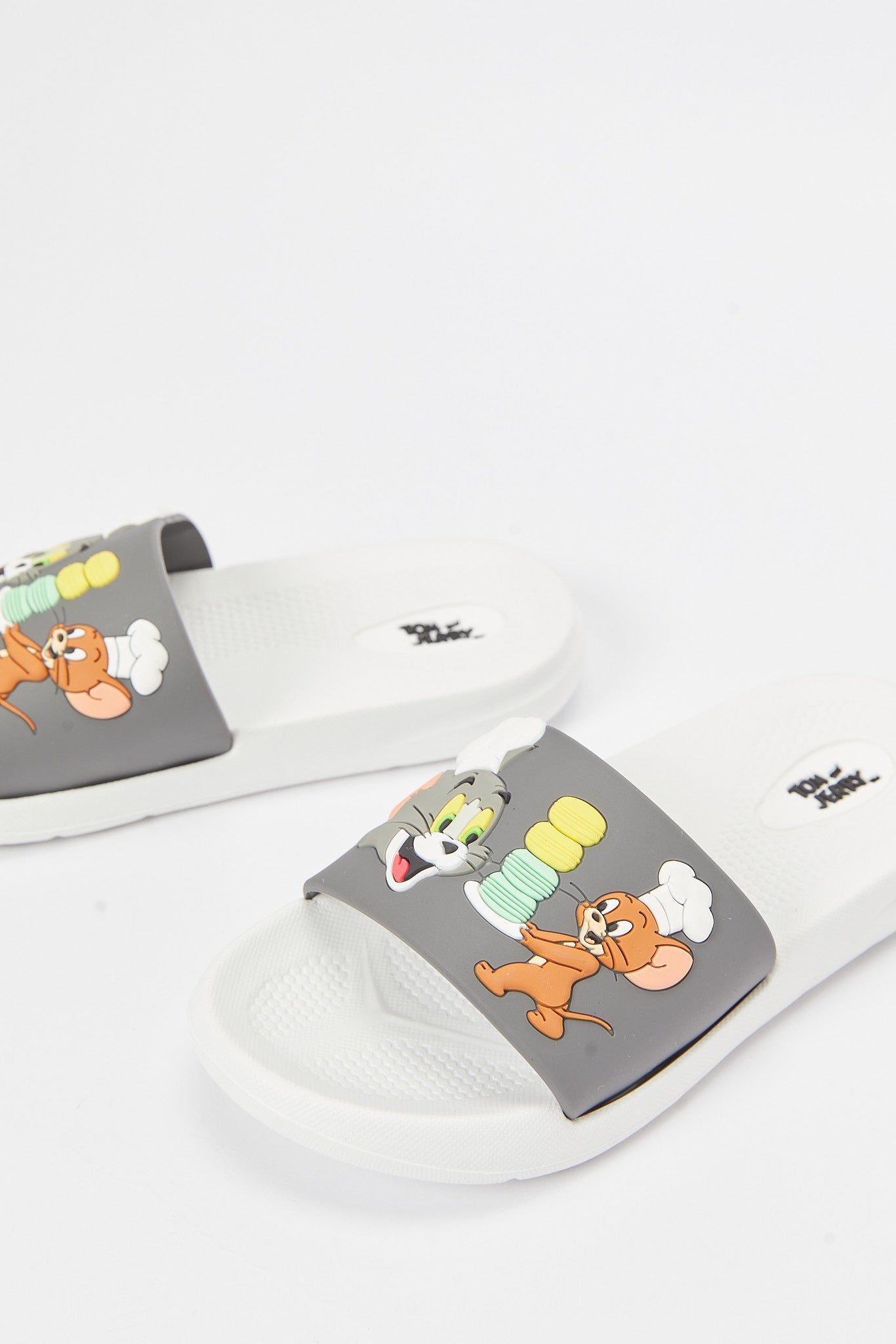 Redtag-White-Tom-&-Jerry-Character-Slide-BOY-Flip-Flops,-Category:Flip-Flops,-CHR,-Colour:White,-Deals:2-FOR-69,-Deals:New-In,-Dept:Boys,-Filter:Boys-Footwear-(3-to-5-Yrs),-New-In-BOY-FOO,-Non-Sale,-Section:Boys-(0-to-14Yrs),-W22B-Boys-3 to 5 Years