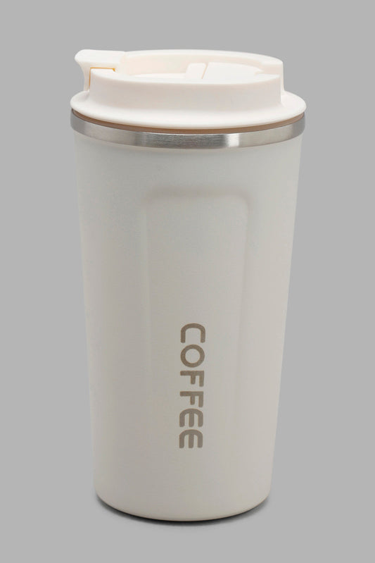 Redtag-White-Travel-Mug-Category:Cups-&-Mugs,-Colour:White,-Deals:New-In,-Filter:Home-Dining,-HMW-DIN-Crockery,-New-In-HMW-DIN,-Non-Sale,-Section:Homewares,-W22O-Home-Dining-