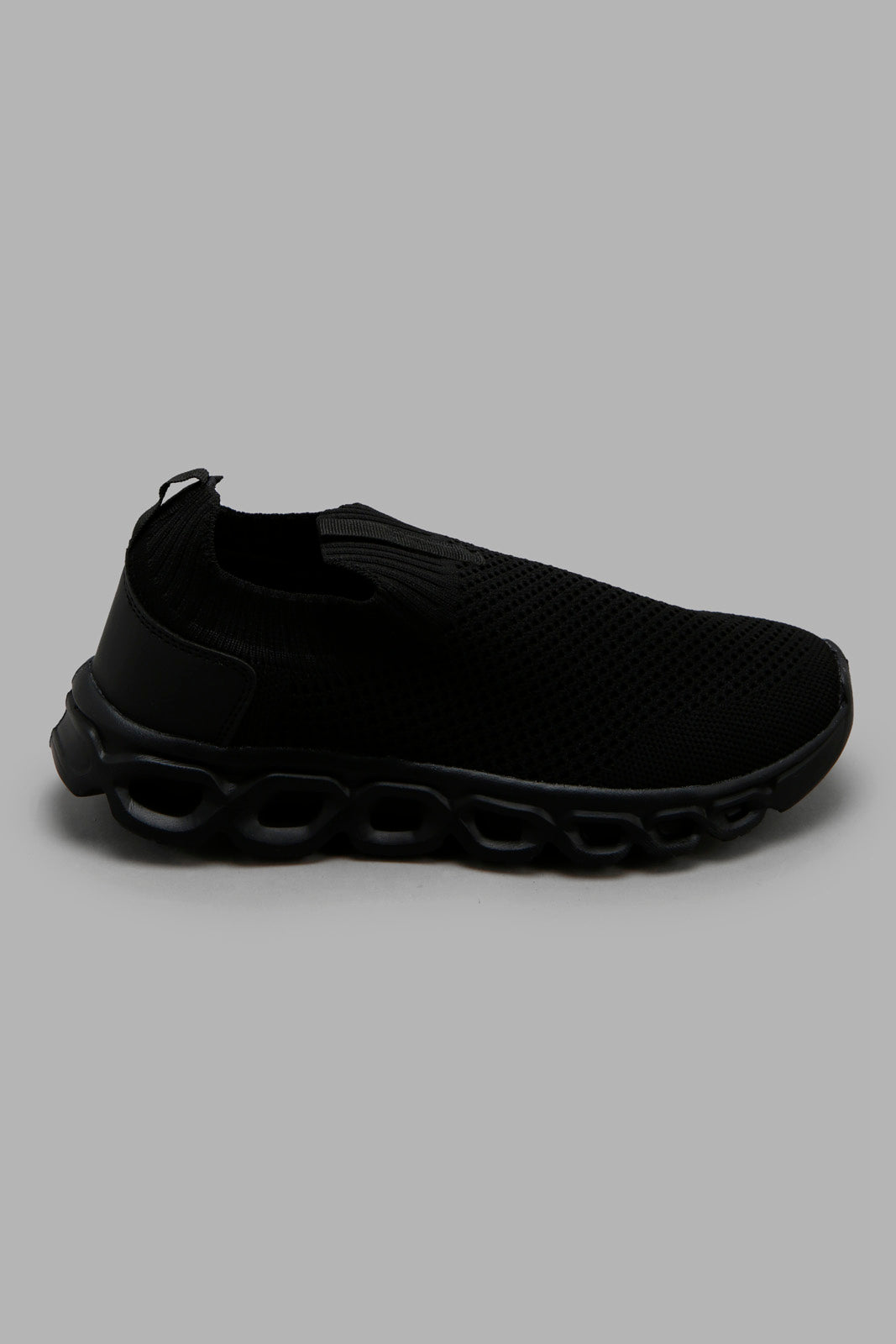 Redtag-Black-Knit-Slip-On-BSR-Trainers,-Category:Trainers,-Colour:Black,-Deals:New-In,-Filter:Boys-Footwear-(5-to-14-Yrs),-New-In-BSR-FOO,-Non-Sale,-Section:Boys-(0-to-14Yrs),-W22B-Senior-Boys-5 to 14 Years