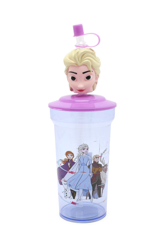 Redtag-Purple-Frozen-3D-Face-Lid-Tumbler-With-Straw-Category:Bottles,-CHR,-Colour:Purple,-Filter:Travel-Accessories,-IMP-Bottles,-New-In,-New-In-IMP-ACC,-Non-Sale,-Section:Homewares,-W22A-Home-Accessories-
