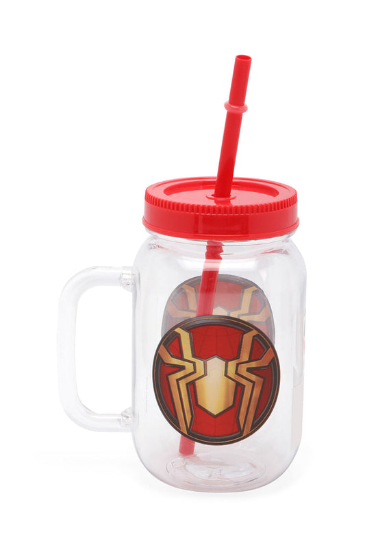 Redtag-Red-Spiderman-Cup-With-Straw-Category:Bottles,-CHR,-Colour:Red,-Filter:Travel-Accessories,-IMP-Bottles,-New-In,-New-In-IMP-ACC,-Non-Sale,-Section:Homewares,-W22A-Home-Accessories-