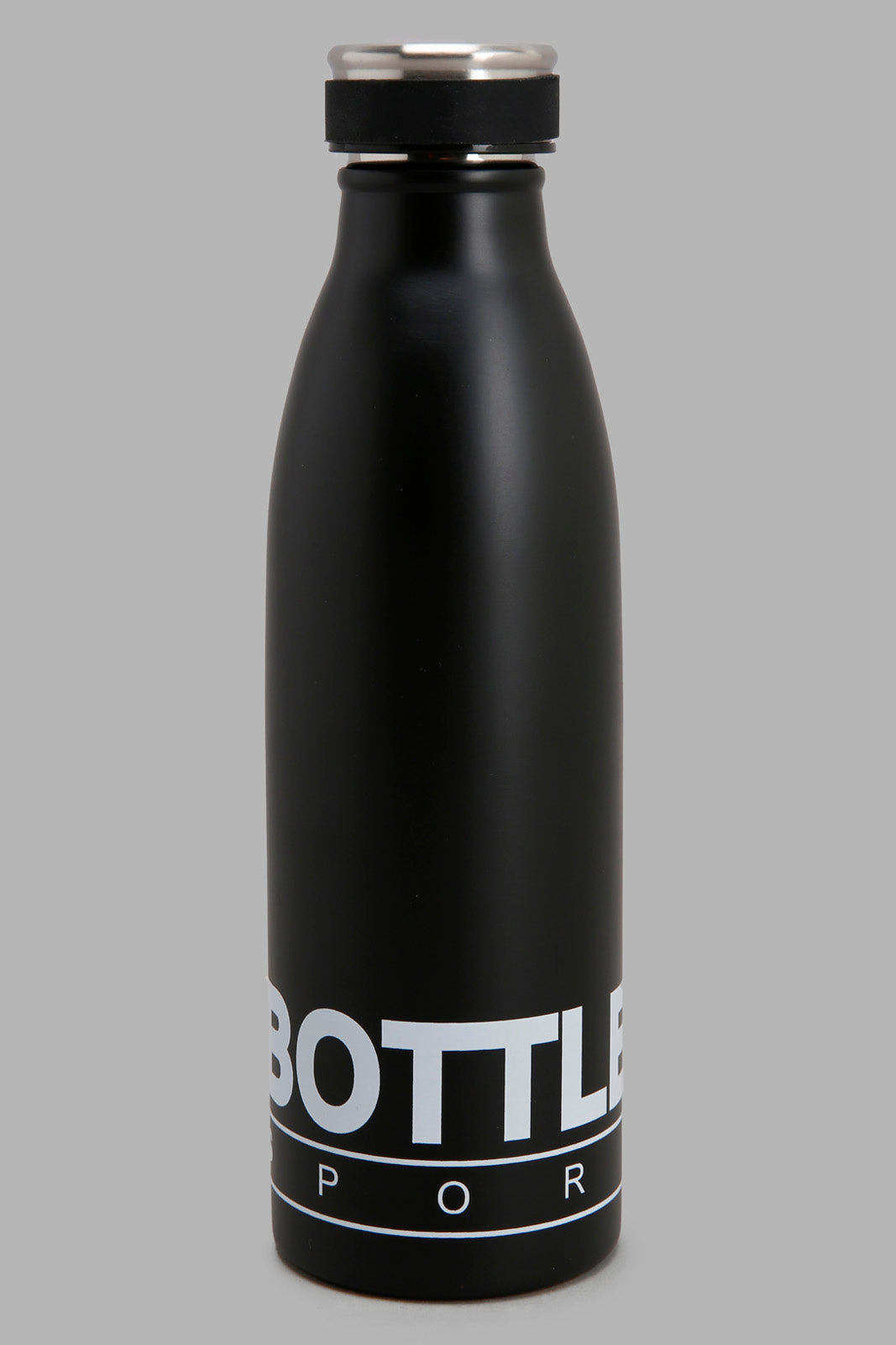 Redtag-Black-Drink-Bottle-Category:Bottles,-Colour:Black,-Deals:New-In,-Filter:Home-Dining,-HMW-DIN-Drinkware,-New-In-HMW-DIN,-Non-Sale,-Section:Homewares,-W22B-Home-Dining-