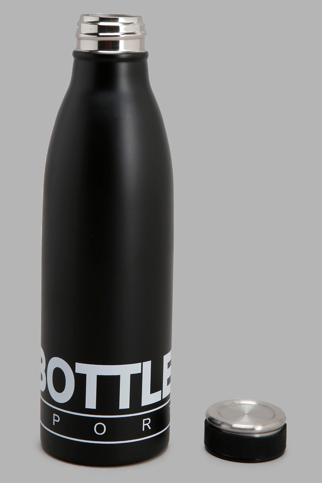 Redtag-Black-Drink-Bottle-Category:Bottles,-Colour:Black,-Deals:New-In,-Filter:Home-Dining,-HMW-DIN-Drinkware,-New-In-HMW-DIN,-Non-Sale,-Section:Homewares,-W22B-Home-Dining-