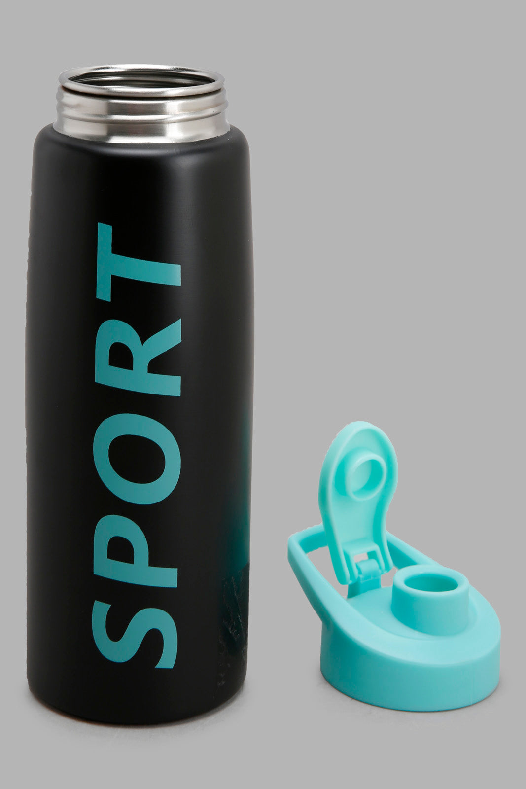 Redtag-Black-Drink-Bottle-Category:Bottles,-Colour:Black,-Deals:New-In,-Filter:Home-Dining,-HMW-DIN-Drinkware,-New-In-HMW-DIN,-Non-Sale,-Section:Homewares,-W22B-Home-Dining-