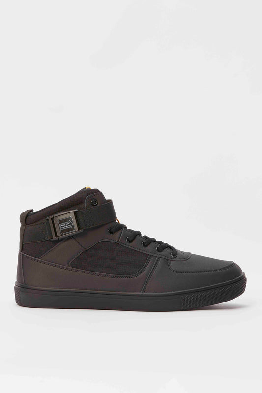 Redtag-Black-High-Top-Category:Trainers,-Colour:Black,-Deals:New-In,-Dept:Menswear,-Filter:Men's-Footwear,-Men-Trainers,-New-In-Men-FOO,-Non-Sale,-Section:Men,-W22A-Men's-