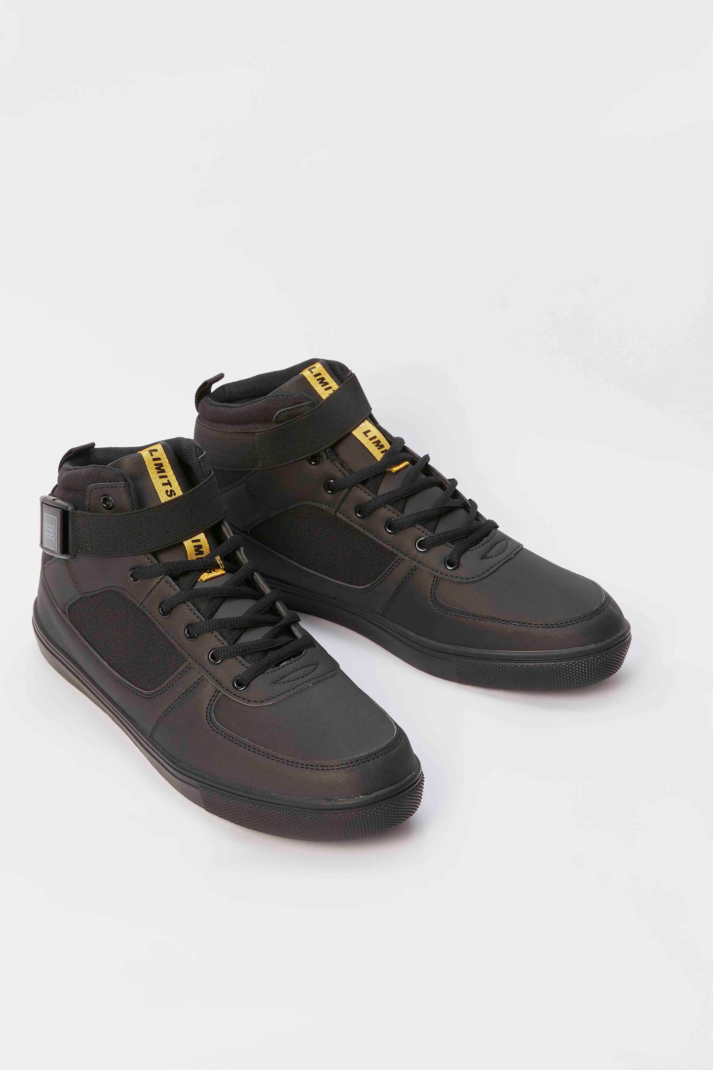 Redtag-Black-High-Top-Category:Trainers,-Colour:Black,-Deals:New-In,-Dept:Menswear,-Filter:Men's-Footwear,-Men-Trainers,-New-In-Men-FOO,-Non-Sale,-Section:Men,-W22A-Men's-
