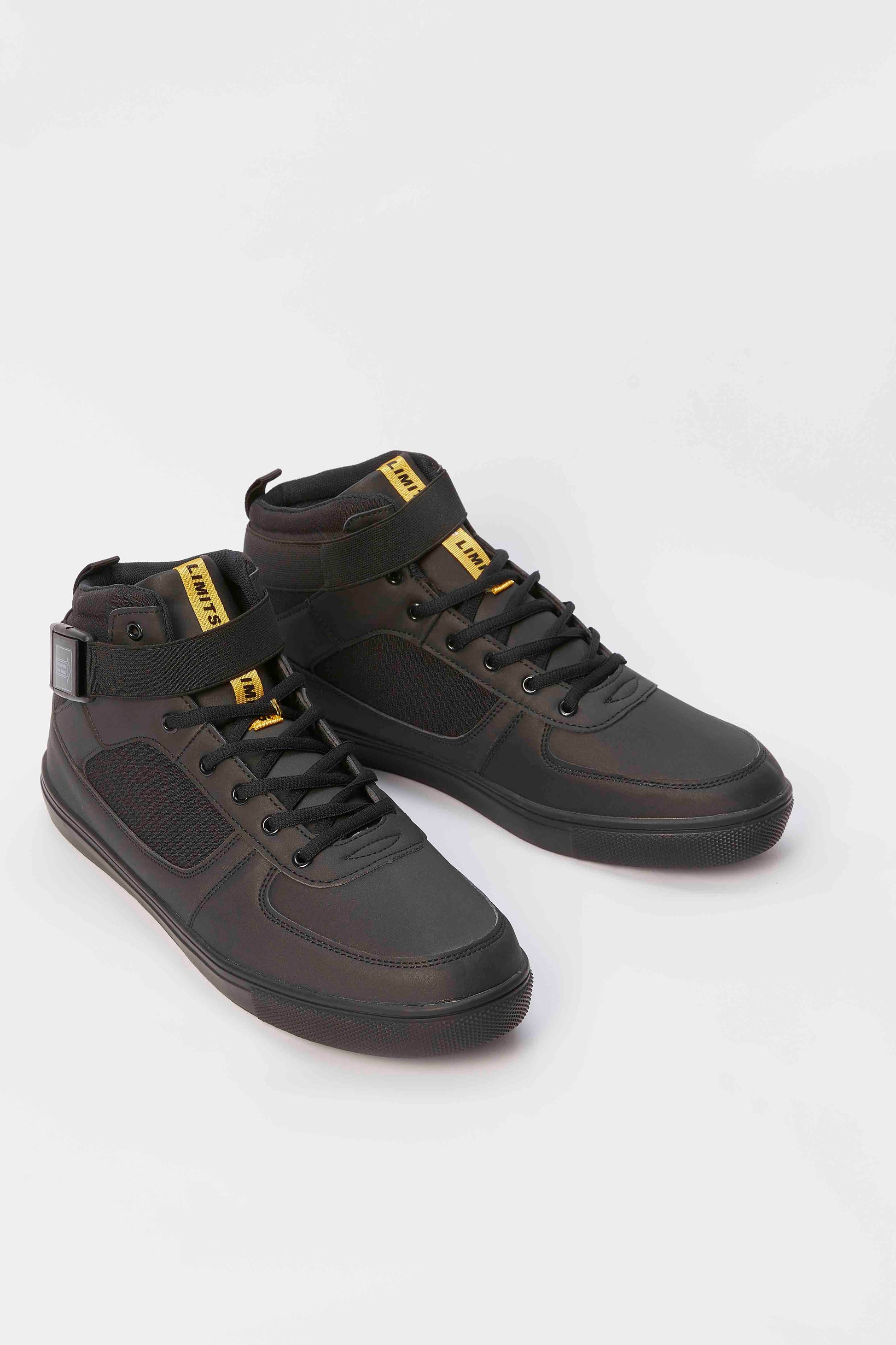 Redtag-Black-High-Top-Category:Trainers,-Colour:Black,-Deals:New-In,-Dept:Menswear,-Filter:Men's-Footwear,-Men-Trainers,-New-In-Men-FOO,-Non-Sale,-Section:Men,-W22A-Men's-