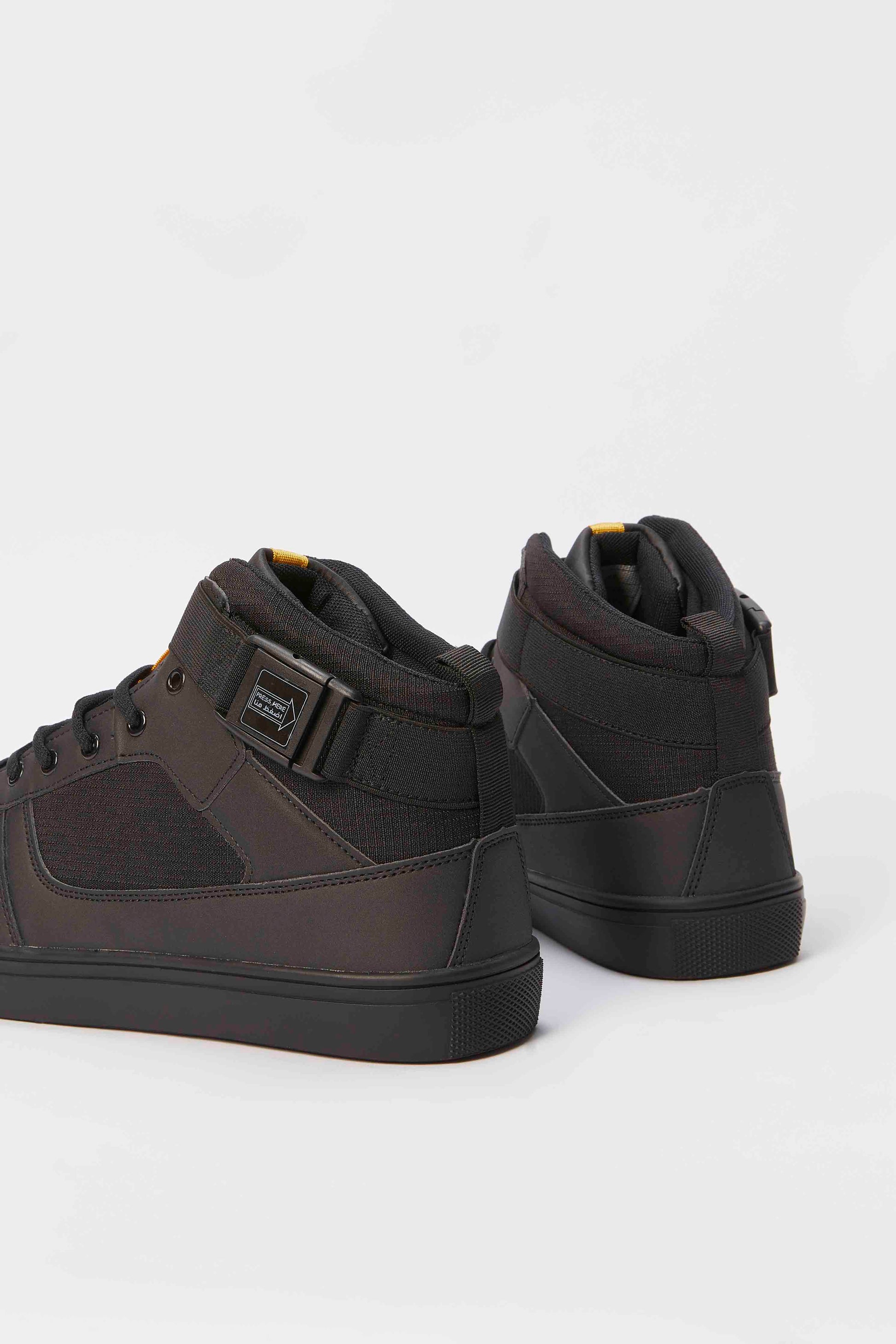 Redtag-Black-High-Top-Category:Trainers,-Colour:Black,-Deals:New-In,-Dept:Menswear,-Filter:Men's-Footwear,-Men-Trainers,-New-In-Men-FOO,-Non-Sale,-Section:Men,-W22A-Men's-