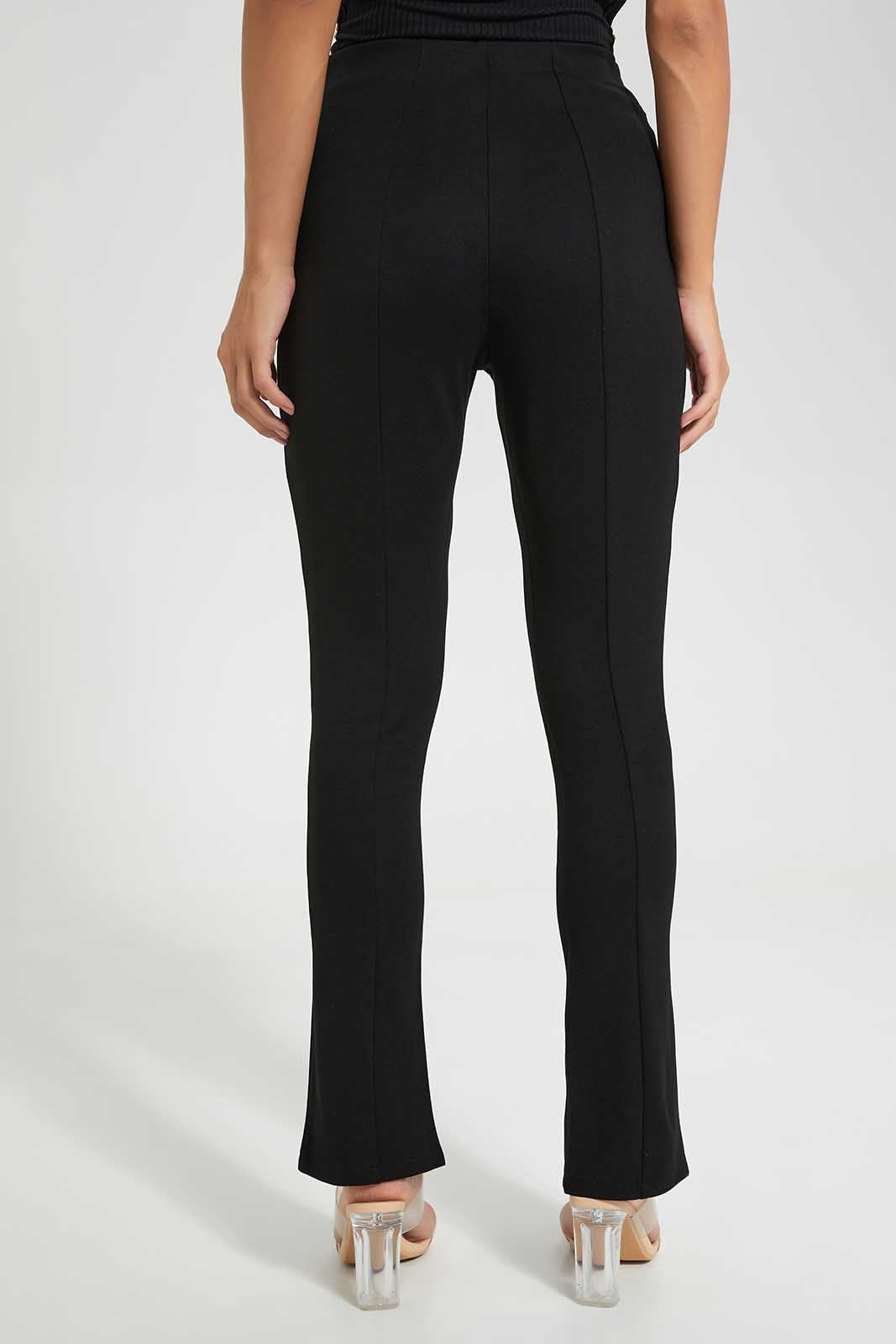 Redtag-Black-Hi-waist-Straight-Fit-Trouser-Category:Trousers,-Colour:Black,-Deals:New-In,-Filter:Women's-Clothing,-LEC,-LEC-Trousers,-New-In-LEC-APL,-Non-Sale,-Section:Women,-W22O-Women's-