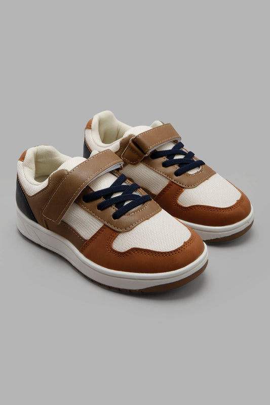 Redtag-Beige-Color-Block-Skate-Shoe-BOY-Shoes,-Category:Shoes,-Colour:Beige,-Deals:New-In,-Filter:Boys-Footwear-(3-to-5-Yrs),-New-In-BOY-FOO,-Non-Sale,-Section:Boys-(0-to-14Yrs),-W22A-Boys-3 to 5 Years