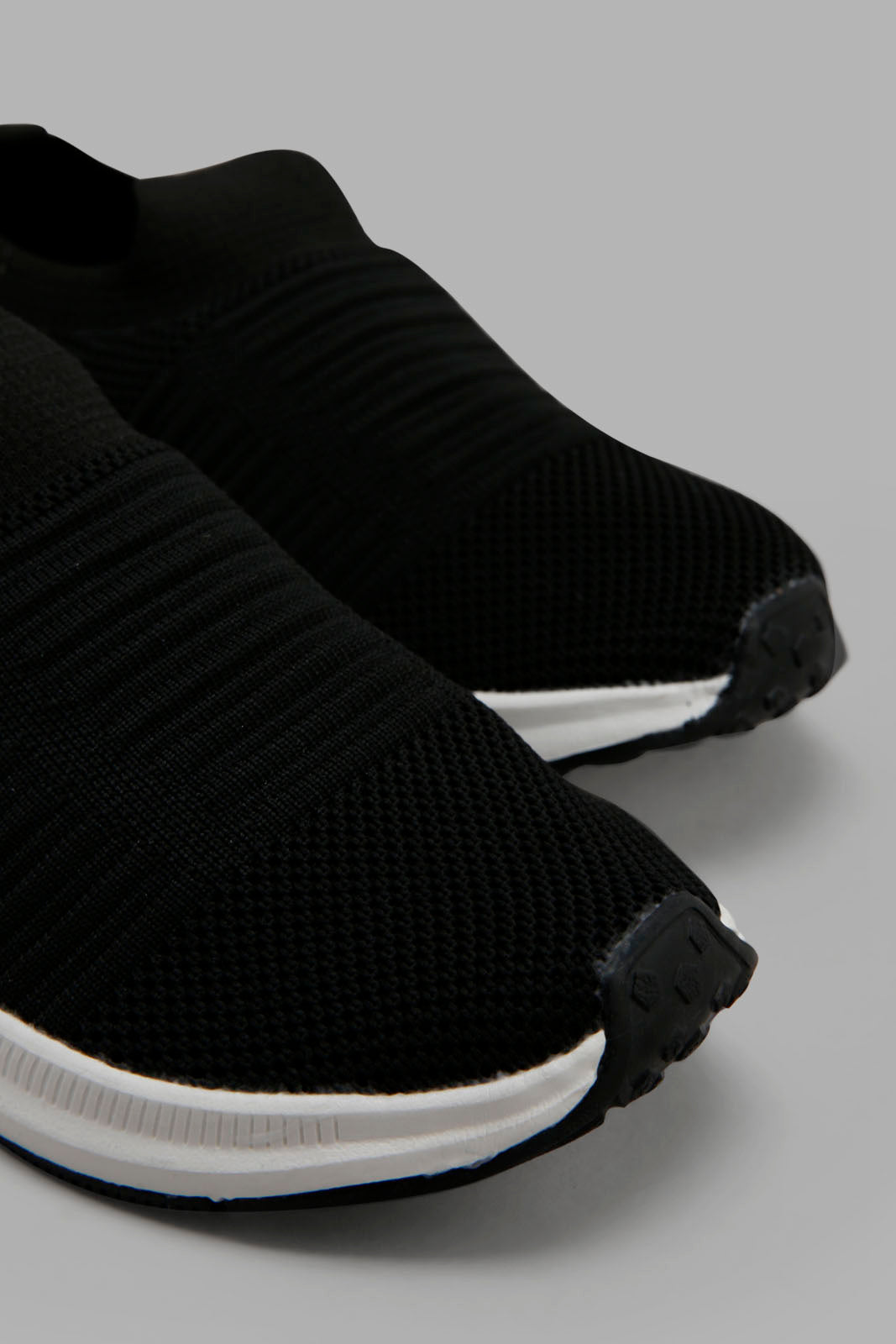Redtag-Black-Knit-Slip-On-BOY-Trainers,-Category:Trainers,-Colour:Black,-Deals:New-In,-Filter:Boys-Footwear-(3-to-5-Yrs),-New-In-BOY-FOO,-Non-Sale,-Section:Boys-(0-to-14Yrs),-W22B-Boys-3 to 5 Years