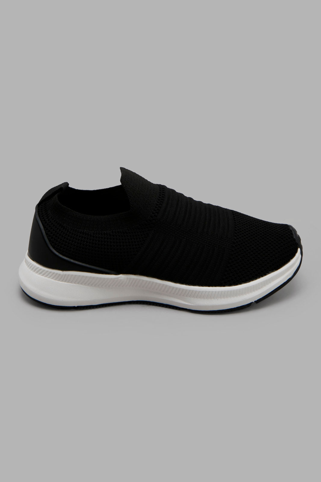Redtag-Black-Knit-Slip-On-BOY-Trainers,-Category:Trainers,-Colour:Black,-Deals:New-In,-Filter:Boys-Footwear-(3-to-5-Yrs),-New-In-BOY-FOO,-Non-Sale,-Section:Boys-(0-to-14Yrs),-W22B-Boys-3 to 5 Years