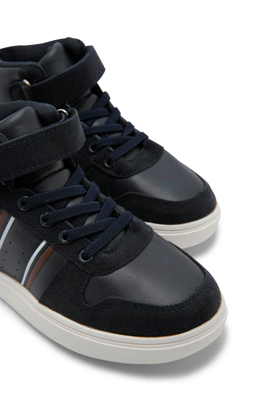 Redtag-Grey-Colour-Block-High-Top-BOY-Trainers,-Category:Trainers,-Colour:Grey,-Deals:New-In,-Dept:Boys,-Filter:Boys-Footwear-(3-to-5-Yrs),-New-In-BOY-FOO,-Non-Sale,-Section:Boys-(0-to-14Yrs),-W22B-Boys-3 to 5 Years