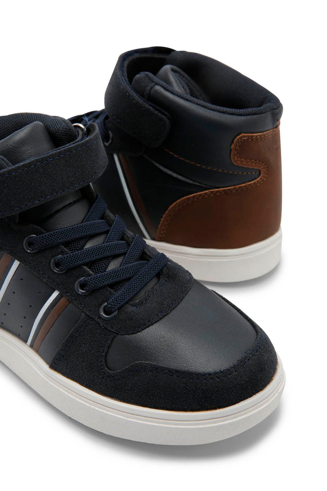 Redtag-Grey-Colour-Block-High-Top-BOY-Trainers,-Category:Trainers,-Colour:Grey,-Deals:New-In,-Dept:Boys,-Filter:Boys-Footwear-(3-to-5-Yrs),-New-In-BOY-FOO,-Non-Sale,-Section:Boys-(0-to-14Yrs),-W22B-Boys-3 to 5 Years