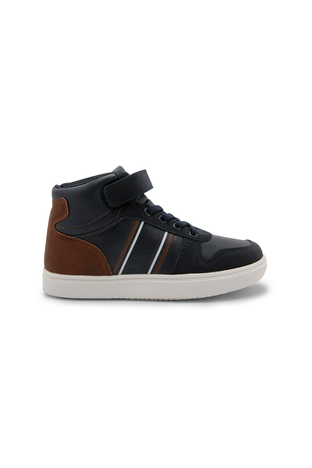 Redtag-Grey-Colour-Block-High-Top-BOY-Trainers,-Category:Trainers,-Colour:Grey,-Deals:New-In,-Dept:Boys,-Filter:Boys-Footwear-(3-to-5-Yrs),-New-In-BOY-FOO,-Non-Sale,-Section:Boys-(0-to-14Yrs),-W22B-Boys-3 to 5 Years