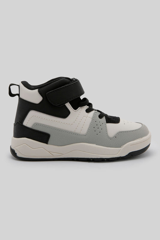 Redtag-Assorted-Color-Block-High-Top-BOY-Trainers,-Category:Trainers,-Colour:Assorted,-Deals:New-In,-Filter:Boys-Footwear-(3-to-5-Yrs),-New-In-BOY-FOO,-Non-Sale,-Section:Boys-(0-to-14Yrs),-W22B-Boys-3 to 5 Years