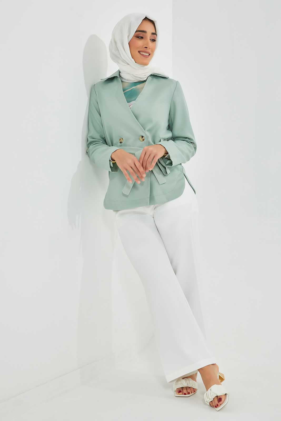 Redtag-Mint-Collar-Jacket-With-Front-Buttons-Category:Cardigans,-Colour:Mint,-Deals:New-In,-Filter:Women's-Clothing,-LMC,-New-In-Women-APL,-Non-Sale,-Section:Women,-W22O,-Women-Cardigans--