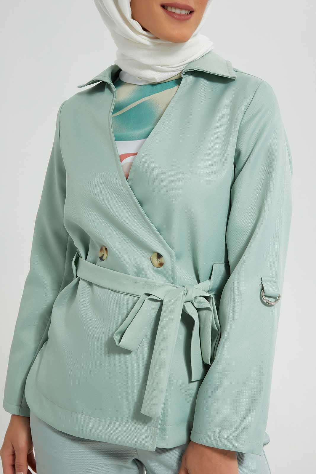 Redtag-Mint-Collar-Jacket-With-Front-Buttons-Category:Cardigans,-Colour:Mint,-Deals:New-In,-Filter:Women's-Clothing,-LMC,-New-In-Women-APL,-Non-Sale,-Section:Women,-W22O,-Women-Cardigans--