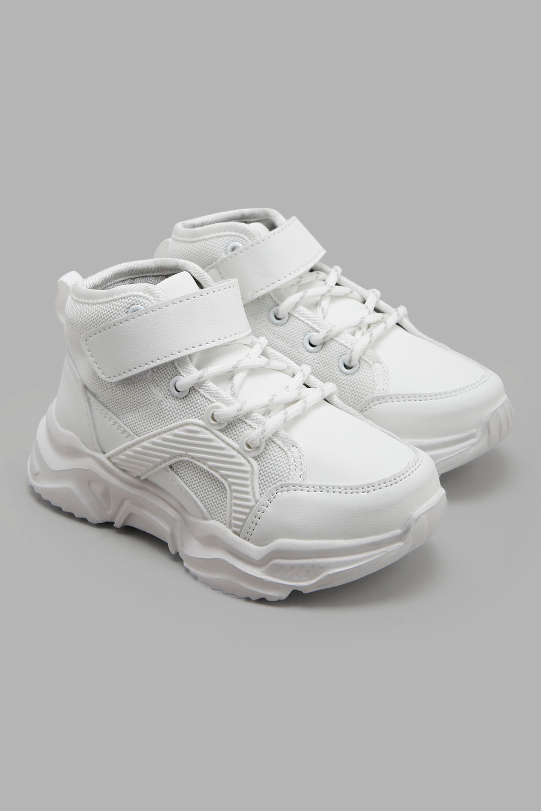 Redtag-White-Chunky-Sneaker-BOY-Trainers,-Category:Trainers,-Colour:White,-Deals:New-In,-Filter:Boys-Footwear-(3-to-5-Yrs),-New-In-BOY-FOO,-Non-Sale,-Section:Boys-(0-to-14Yrs),-W22A-Boys-3 to 5 Years