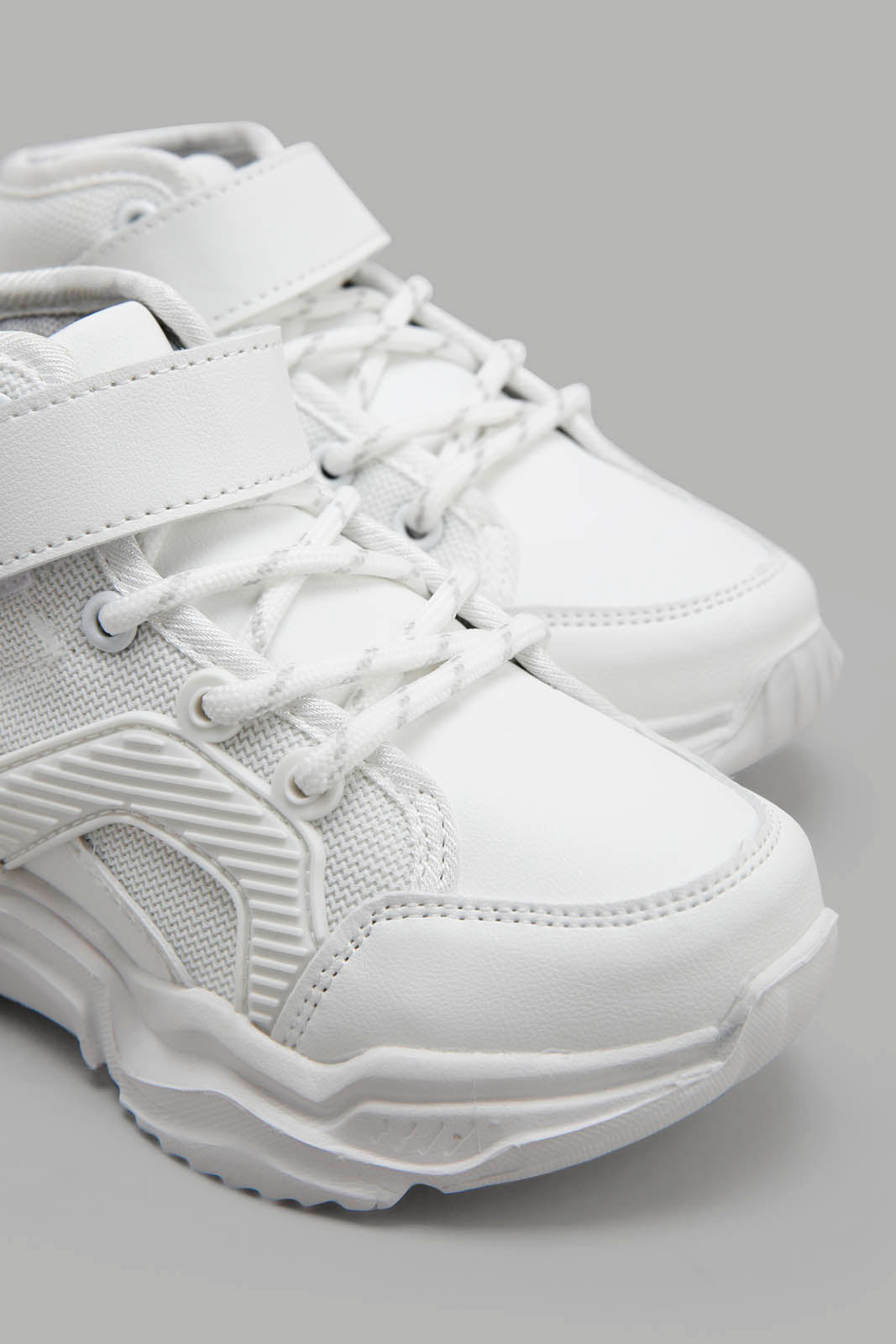 Redtag-White-Chunky-Sneaker-BOY-Trainers,-Category:Trainers,-Colour:White,-Deals:New-In,-Filter:Boys-Footwear-(3-to-5-Yrs),-New-In-BOY-FOO,-Non-Sale,-Section:Boys-(0-to-14Yrs),-W22A-Boys-3 to 5 Years