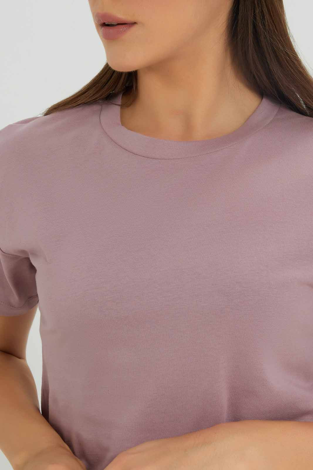Redtag-Mauve-Boxy-Cropped-Tee-Category:T-Shirts,-Colour:Mauve,-Deals:New-In,-Dept:Ladieswear,-Filter:Women's-Clothing,-KSH,-New-In-Women-APL,-Non-Sale,-Section:Women,-W22O,-Women-T-Shirts-Women's-