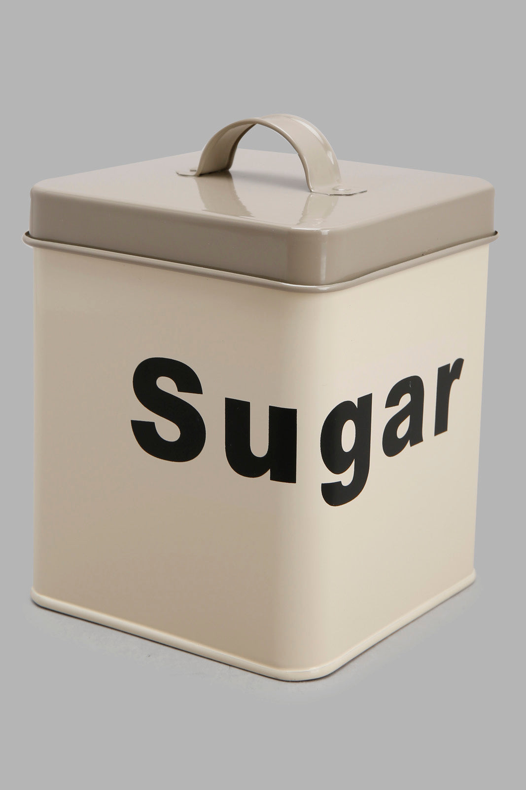 Redtag-Beige-Square-Sugar-Canister-Category:Canisters-And-Jars,-Colour:Beige,-Deals:New-In,-Filter:Home-Dining,-HMW-DIN-Storage,-New-In-HMW-DIN,-Non-Sale,-Section:Homewares,-W22O-Home-Dining-