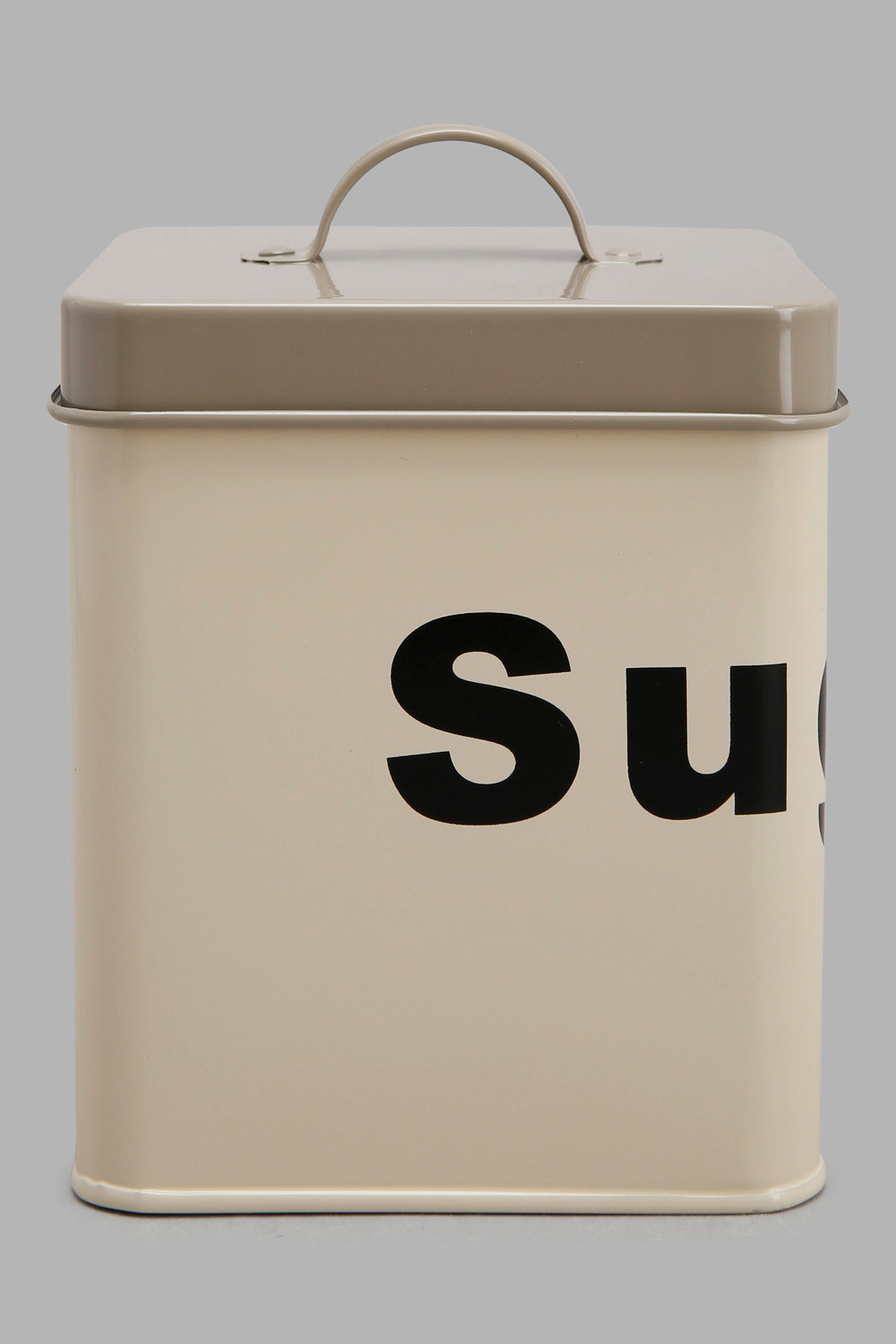 Redtag-Beige-Square-Sugar-Canister-Category:Canisters-And-Jars,-Colour:Beige,-Deals:New-In,-Filter:Home-Dining,-HMW-DIN-Storage,-New-In-HMW-DIN,-Non-Sale,-Section:Homewares,-W22O-Home-Dining-