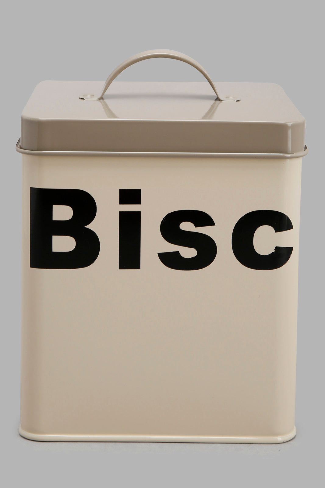 Redtag-Beige-Square-Biscuits-Canister-Category:Canisters-And-Jars,-Colour:Beige,-Deals:New-In,-Filter:Home-Dining,-HMW-DIN-Storage,-New-In-HMW-DIN,-Non-Sale,-Section:Homewares,-W22O-Home-Dining-