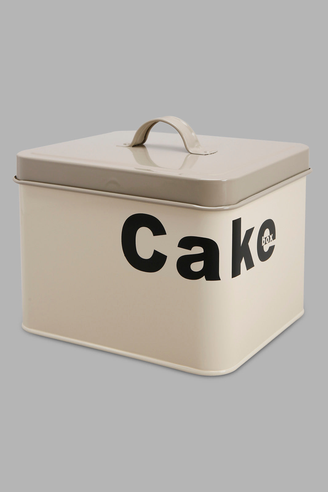 Redtag-Beige-Square-Cake-Canister-Category:Canisters-And-Jars,-Colour:Beige,-Deals:New-In,-Filter:Home-Dining,-HMW-DIN-Storage,-New-In-HMW-DIN,-Non-Sale,-Section:Homewares,-W22O-Home-Dining-