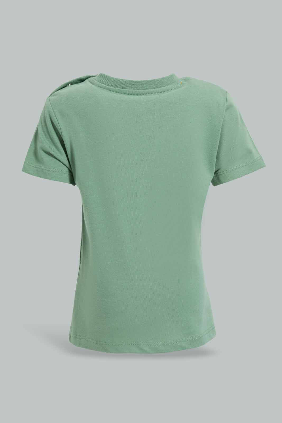 Redtag-Green-Safari-Jeep-Tshirt-Wih-Gree-Twill-Short-Casual-set-(-2-Pack-)-Category:Sets,-Colour:Green,-Deals:New-In,-Filter:Infant-Boys-(3-to-24-Mths),-INB-Sets,-New-In-INB-APL,-Non-Sale,-Section:Boys-(0-to-14Yrs),-W22B-Infant-Boys-3 to 24 Months