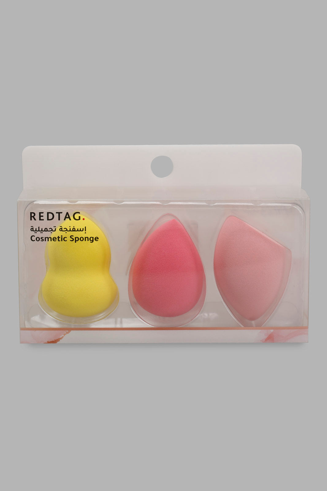 Redtag-Pink/Yellow-Cosmetic-Sponge-Set-Category:Jewellery,-Colour:Pink,-Filter:Travel-Accessories,-IMP-Jewellery,-New-In,-New-In-IMP-ACC,-Non-Sale,-Section:Travel,-W22A-Check-